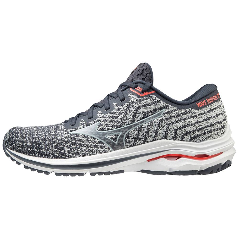 Scarpe Running Mizuno Wave Inspire 17 WAVEKNIT Uomo - Grigie/Bianche - 84036-EZOF